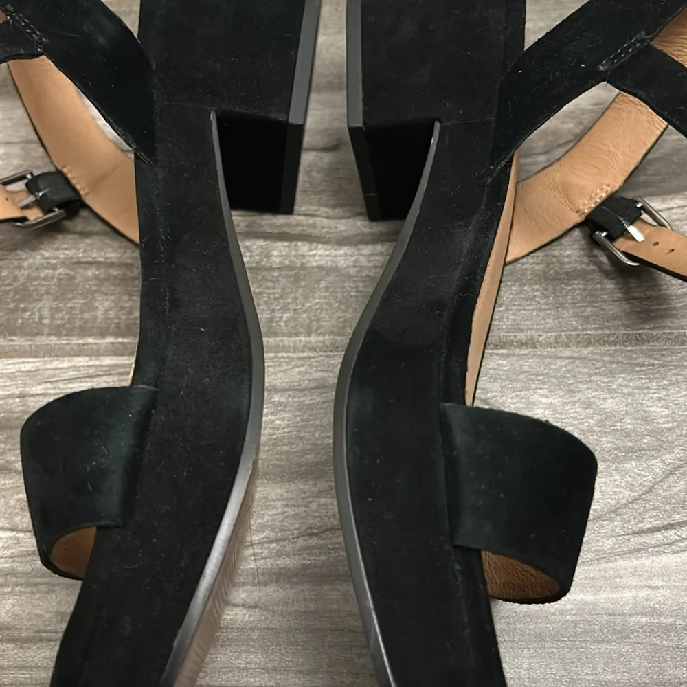 Madewell Lina Platform Sandals - True Black Suede - Picture 10 of 15